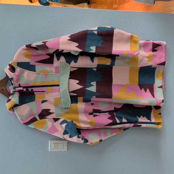 Patagonia Cagoule Frontera Marble Pink Tunic Synchilla - Picture 2 of 12